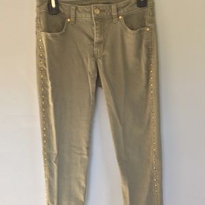 Army green color jeans by Jennifer Lopez